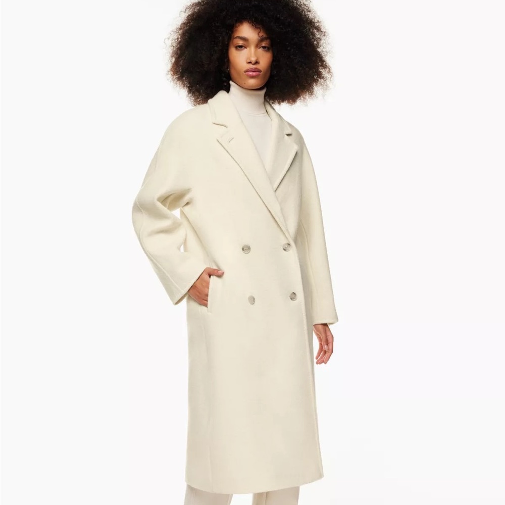 Whisper White Babaton Slouch Coat in 2XS barely worn